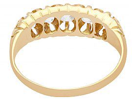 Antique Five Stone Diamond Ring Yellow Gold