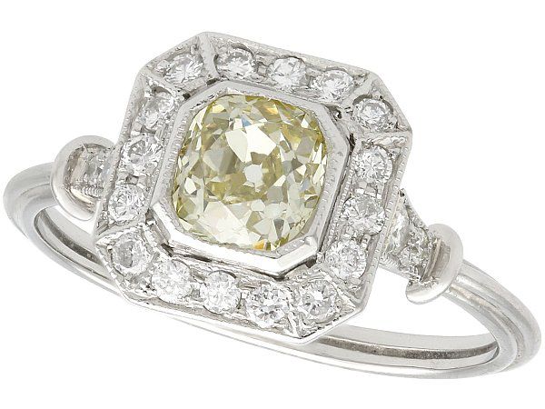 Yellow Diamond Ring Antique