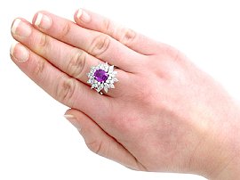 Purple Sapphire Ring Wearing