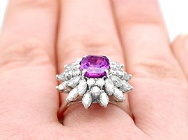 Purple Sapphire Ring Wearing Finger