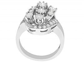 White Gold Diamond Cluster Ring | Diamond Jewellery | AC Silver