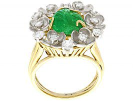 1920s Emerald Ring with white gold setting