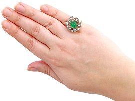 1920s Emerald Ring Wearing