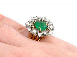 1920s Emerald Ring Wearing Hand