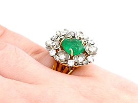 1920s Emerald Ring Wearing Hand