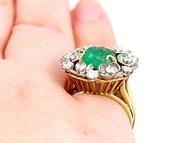1920s Emerald Ring Wearing