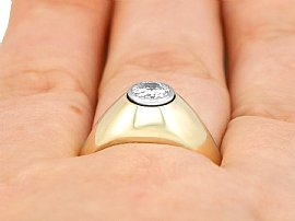 Unisex Vintage 18ct Gold Diamond Ring