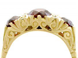 Vintage Diamond Garnet Ring