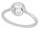 0.33 ct Diamond and 18 ct White Gold Solitaire Ring - Vintage Circa 1940