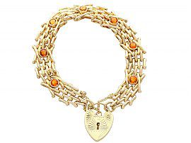 citrine gate bracelet in gold