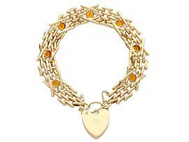 citrine gate bracelet yellow gold