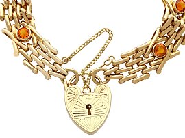 gold citrine gate bracelet