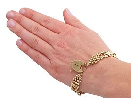 citrine gate bracelet gold on wrist