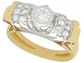 Vintage Diamond Dress Ring Gold 