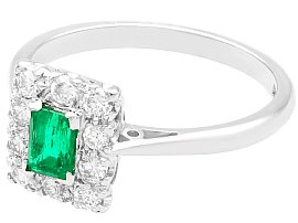 vintage emerald and diamond dress ring
