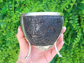 Antique Coconut Cup Outside