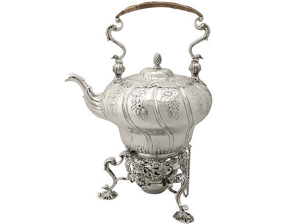 Sterling Silver Spirit Kettle by William Grundy - Antique George III
