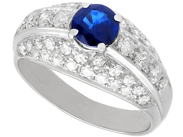 Sapphire and Diamond Dress Ring for Sale