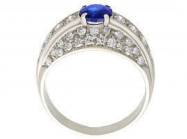 White Gold Sapphire and Diamond Dress Ring