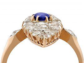 Sapphire and Diamond Marquise Dress Ring