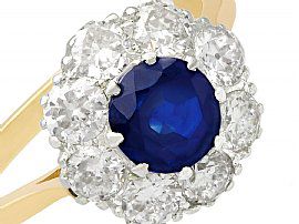 Vintage Sapphire and Diamond Gold Ring