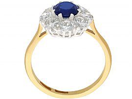 Vintage Diamond Sapphire Ring in Gold