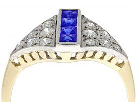 Sapphire and Diamond Dress Ring side view close