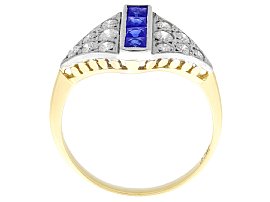 Sapphire and Diamond Dress Ring side view far
