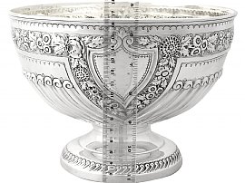 Sterling Silver Presentation Bowl by Josiah Williams & Co - Antique Victorian