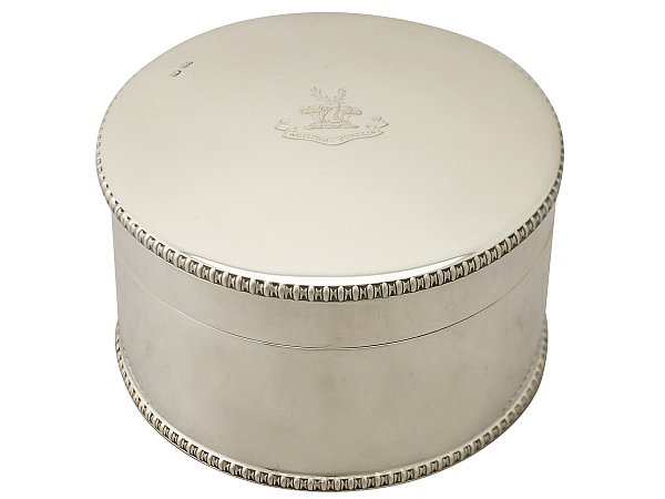 Sterling Silver Biscuit Box - Antique Edwardian