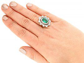wearing antique emerald ring