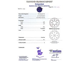 3 carat vintage engagement ring certificate 