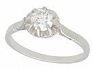 0.50 ct Diamond and Platinum Solitaire Ring - Vintage Circa 1940