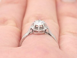 Half Carat Engagement Ring Wearing