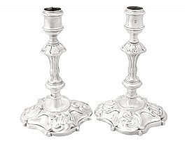 Sterling Silver Candlesticks - Antique George II