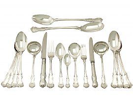 Sterling Silver Canteen of Cutlery for Twelve Persons - Antique and Vintage