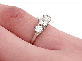 1930s Diamond Ring Hand Wearing