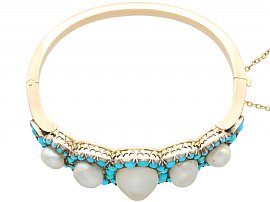 pearl turquoise bangle antique 