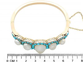 pearl turquoise bangle size