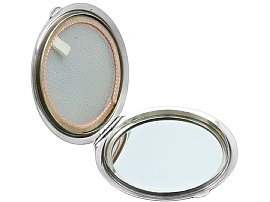 Silver and Enamel Mirror Compact