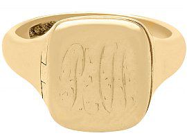 1900s 18ct Yellow Gold Signet Ring