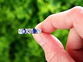 Five Stone Sapphire & Diamond Ring