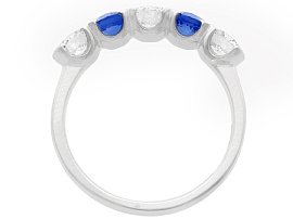 Five Stone Sapphire & Diamond Ring 