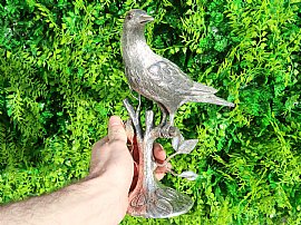 Silver Bird Table Ornament
