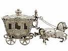 German Silver 'Horse and Carriage' Bon Bon Dish - Antique Circa 1900