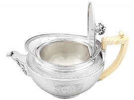 Georgian Sterling Silver Teapot Open 