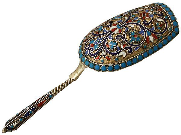 Russian Silver Caddy Spoon