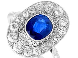 Sapphire Ring in Platinum 