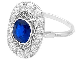 Sapphire Dress Ring in Platinum for sale