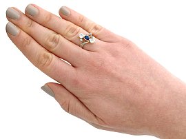 Sapphire and Diamond Ring Wearing